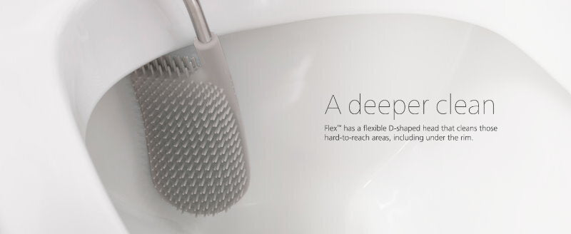 Joseph Joseph Flex Lite Toilet Brush Grey/White with Slimline Holder Set