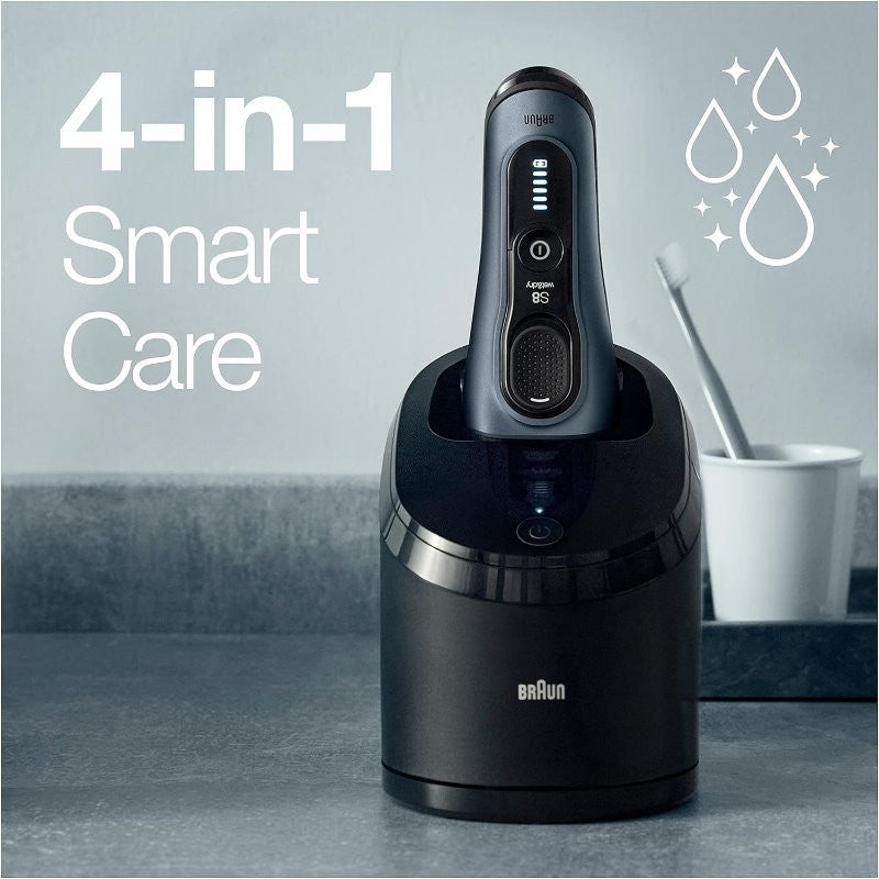 Braun Series 8 Wet & Dry 3 + 1 Head Electric Shaver & Precision Trimmer -Express