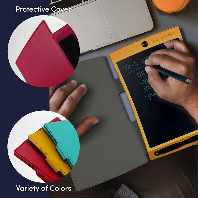 Boogie Board 8.5" Jot Reusable Writing Tablet with Protective Folio, Magnets