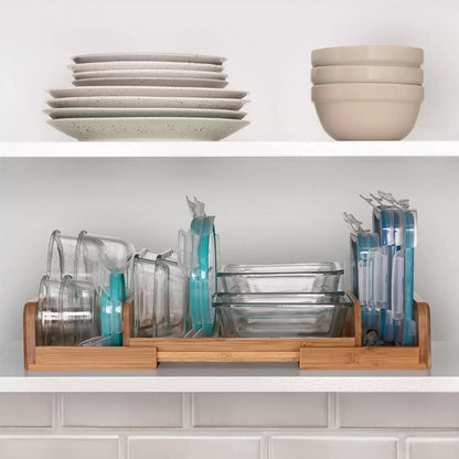 Seville Classics Kitchen Expandable Cabinet And Pantry Organiser with Dividers