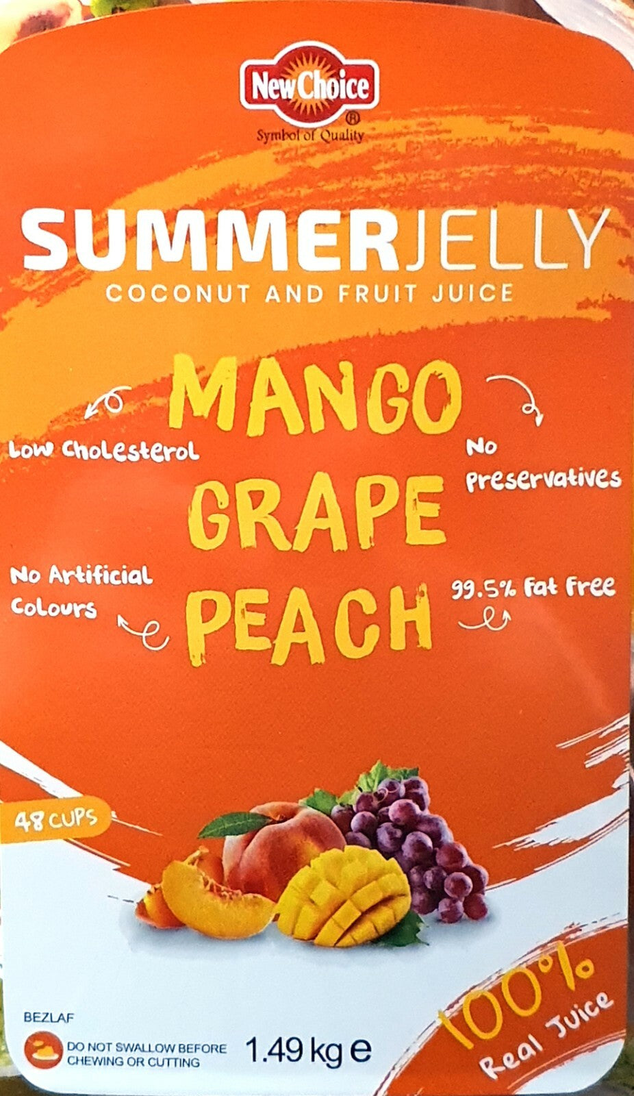 Summer 48 Coconut Fruit Juice Portable Grape Mango Peach Kid Healthy Jelly Snack