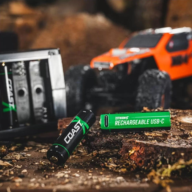 COAST 8 Battery Pack ZITHION-X AA/AAA USB-C Rechargeable Lithium Batteries