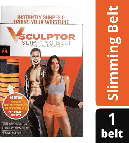 VSculptor Waist Trainer Sweat Belt / Slimming Belt Faster Result For Men & Women