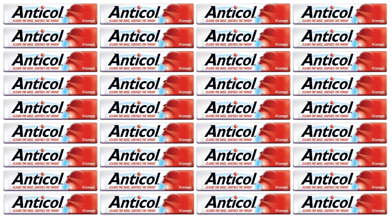 9 x 30 Nestle Anticol Medicated Soothes Throat Cough Lozenges Clear Nose 1.2kg