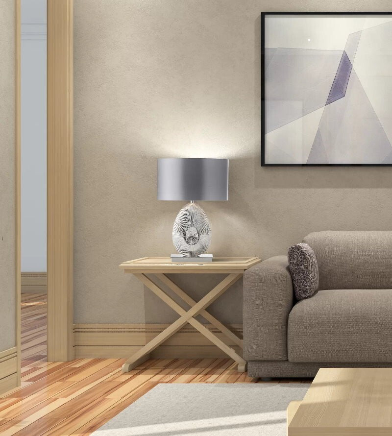 Simeto Table Light 60W SW Polished Nickel Die Cast Aluminium Alloy - 60cm Height