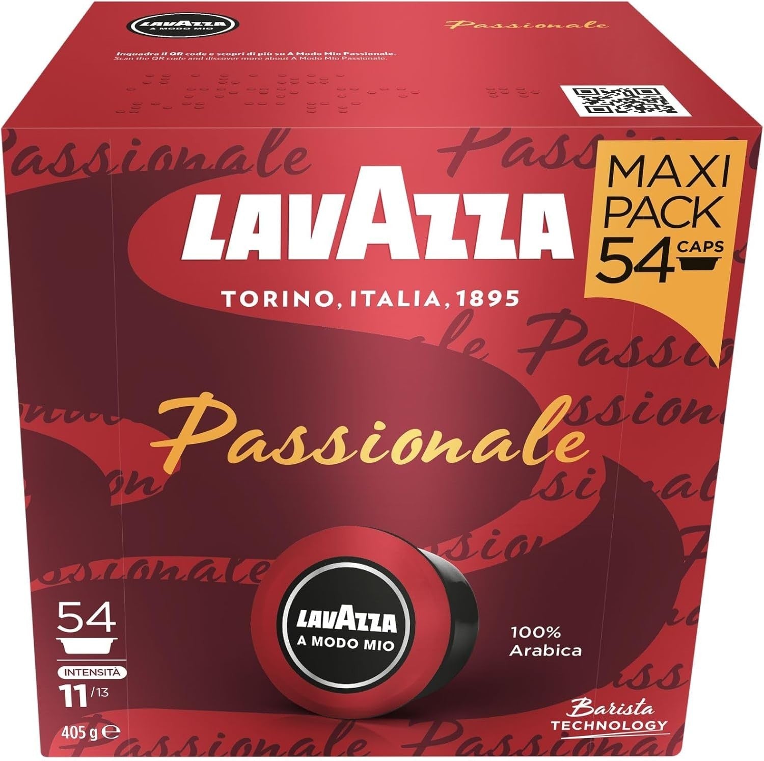 Lavazza A Modo Mio Espresso Coffee Machine Capsule Pod Rossa Passionale Intenso