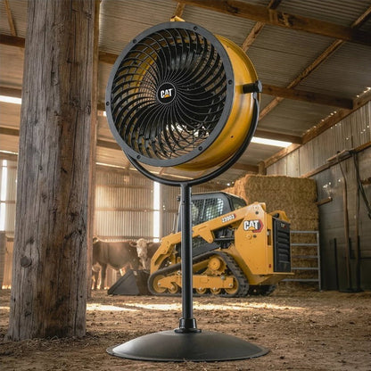 CAT Caterpillar 18" High Velocity Industrial Drum Pedestal Air Circulator Fan