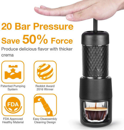STARESSO Coffee Maker with Espresso, Cappuccino, Quick Cold Brew All in One