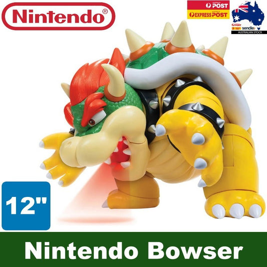 Nintendo 12” (30cm) Big Bad Bowser Super Mario Action Figure with Lights, Sounds