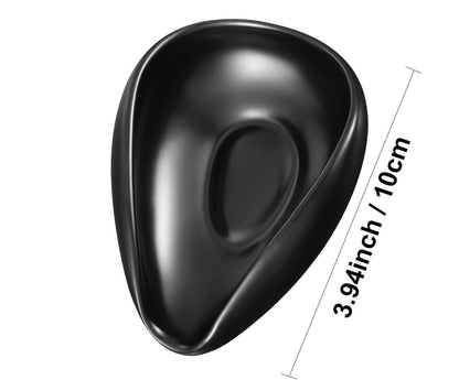 Ceramic Coffee Bean Dosing Cup Black Espresso Barista Vessel for Home Cafe Use