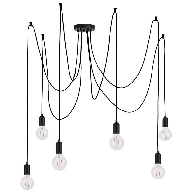 Hudson Living Industrial Studio 6-Light Spider Pendant Light Chandelier