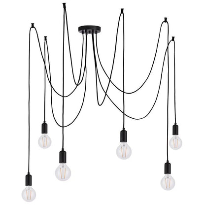 Hudson Living Industrial Studio 6-Light Spider Pendant Light Chandelier