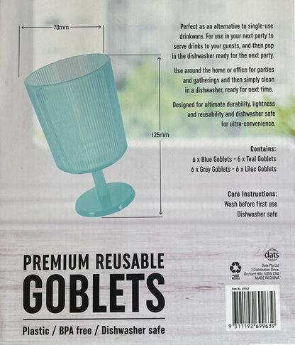 Applaud 24 Pack BPA-Free Reusable Wine Glasses Goblets 240ml Plastic Party Cups
