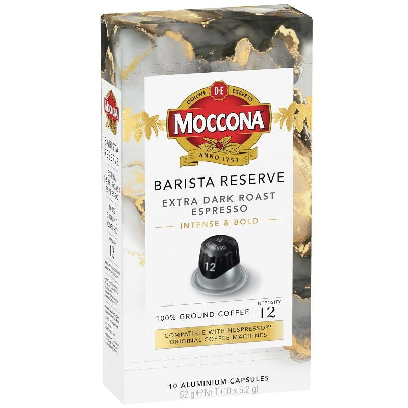 Moccona Barista Reserve Extra Dark Roast Espresso Coffee Capsules for Nespresso