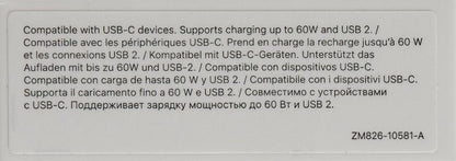 Genuine Apple 60W USB-C Charge Cable Woven 1m for iPhone 16 15 Macbook Pro Air
