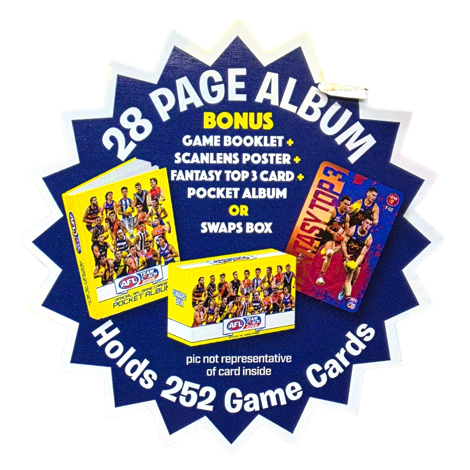 2026 Official AFL TeamCoach Cards Footy Collector Album Holds 252 Card Booklet