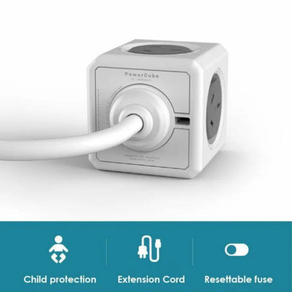 Allocacoc 5-Outlet/4-Outlet 1.5m/3m or 2x USB Original Extended PowerCube