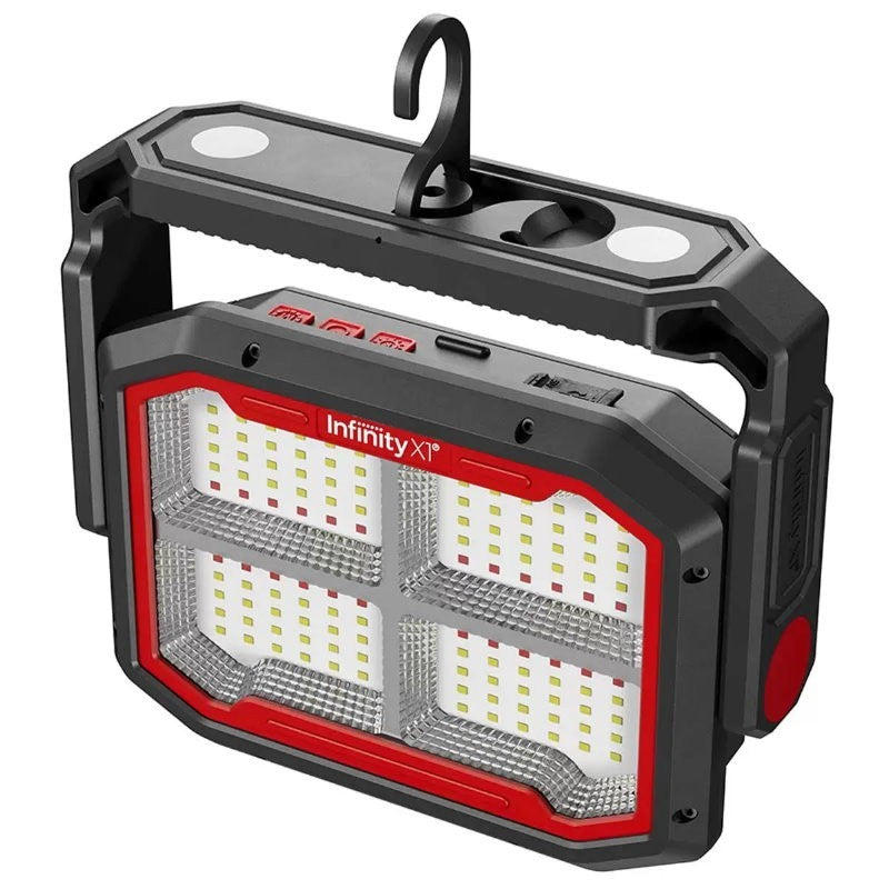 Infinity X1 3000 Lumen Solar Rechargeable Portable Floodlight Torch Work Light