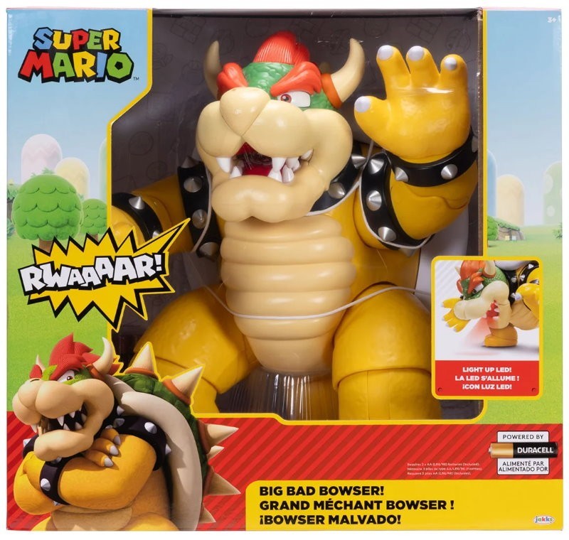 Nintendo 12” (30cm) Big Bad Bowser Super Mario Action Figure with Lights, Sounds