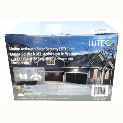 Solar 3 Motion Sensor LED Security Floodlight 2500 Lumen Garden Outdoor Light