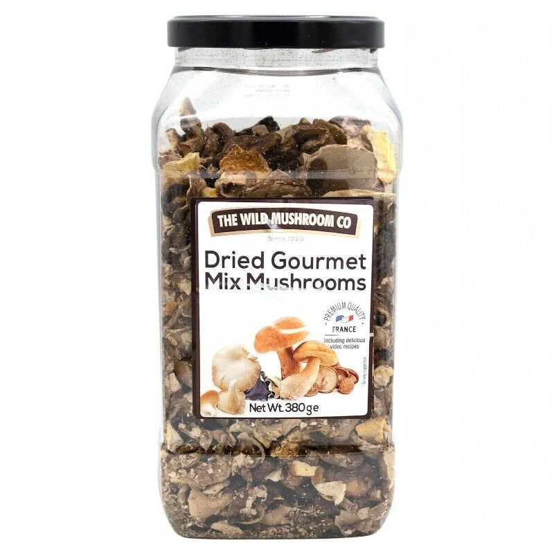 The Wild Mushroom Co Dried Gourmet Mix Mushrooms 380g Oyster, Slippery Jack...