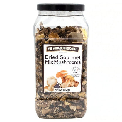 The Wild Mushroom Co Dried Gourmet Mix Mushrooms 380g Oyster, Slippery Jack...
