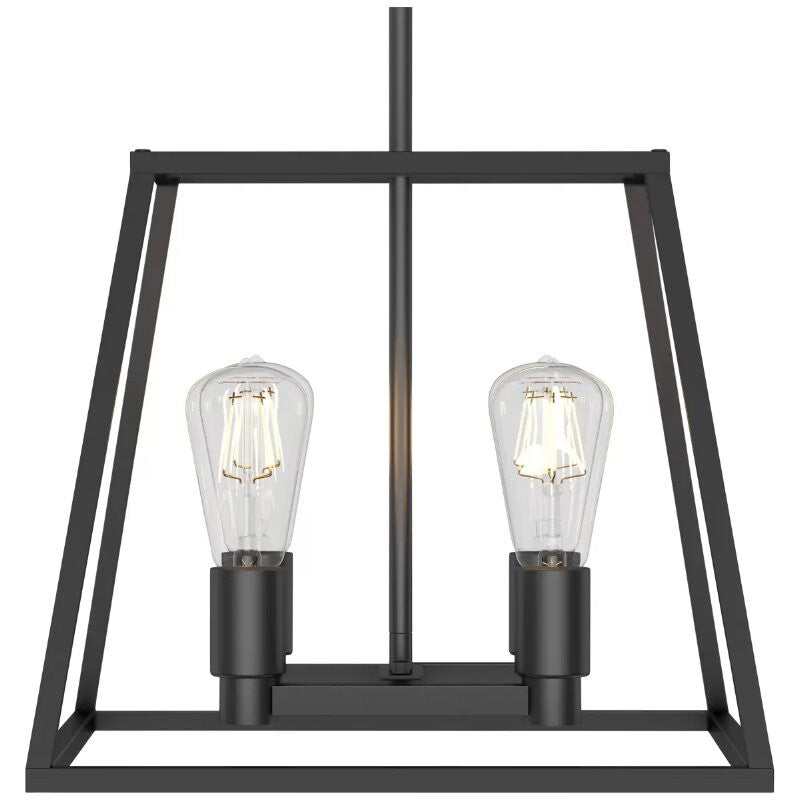 Artika Carter Square 4-Light Chandelier LED Celling Light Adjustable Height