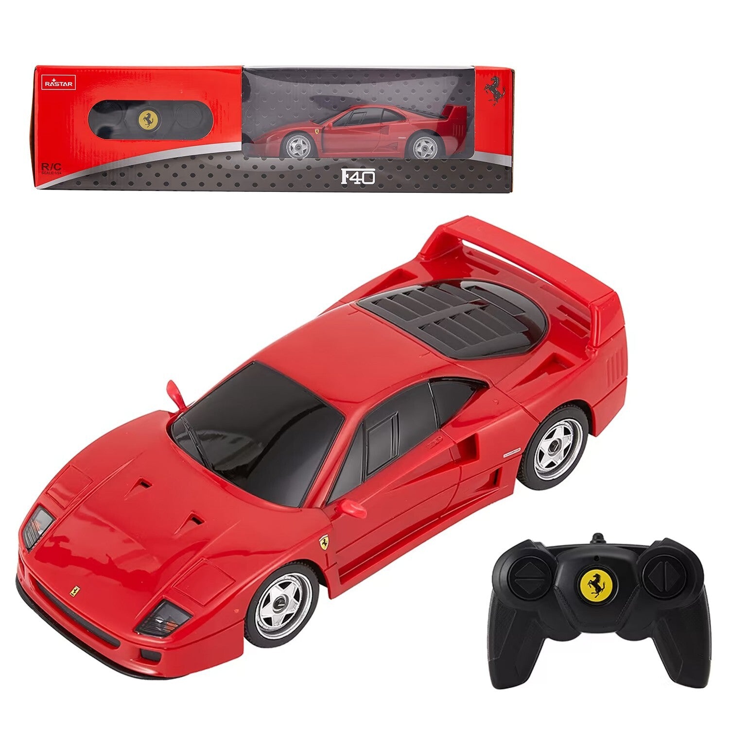 Ferrari F40 1:24 Red RC Radio Remote Control Sports Kids Car Model Toy 2.4GHz 5+