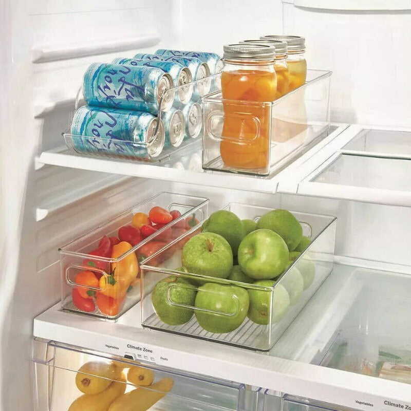 iDesign 4-Piece Kitchen Fridge Organiser Storage Bins Set BPA-free, Visibility
