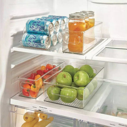 iDesign 4-Piece Kitchen Fridge Organiser Storage Bins Set BPA-free, Visibility