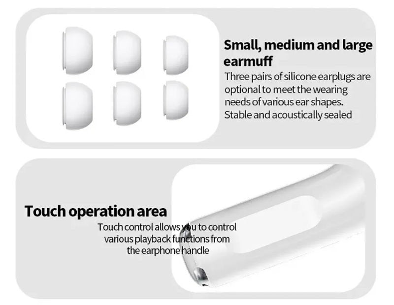 A9 Pro Smart Bluetooth 5.4 Earbuds ANC & ENC Noise Reduction Touch Screen, Mic