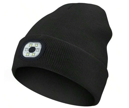ZONSUSE 2-in-1 Winter Unisex Bluetooth Music Beanie Knitted Hat 6 LED Headlight