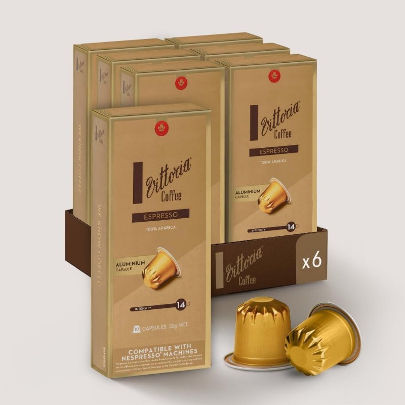 Vittoria Coffee 60-Pack Espresso Coffee Pods Nespresso Compatible Capsules 312g