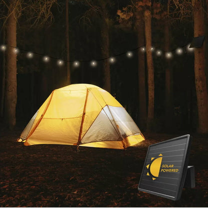 Sunforce Solar Powered Outdoor Waterproof 15 LED Bulbs String Lights w/ Remote