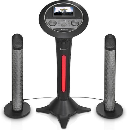 Carnaval The Singing Machine Complete Karaoke Two Mics Disco Lights Rechargeable