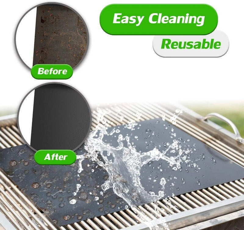 MIU 6-Pack PRO Non-Stick Reusable BBQ Grill Mats - Non-Toxic PFOA & BPA FRE
