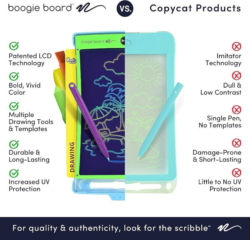 Boogie Board Magic Sketch Reusable Kids Drawing Pad with Double-Sided Templates