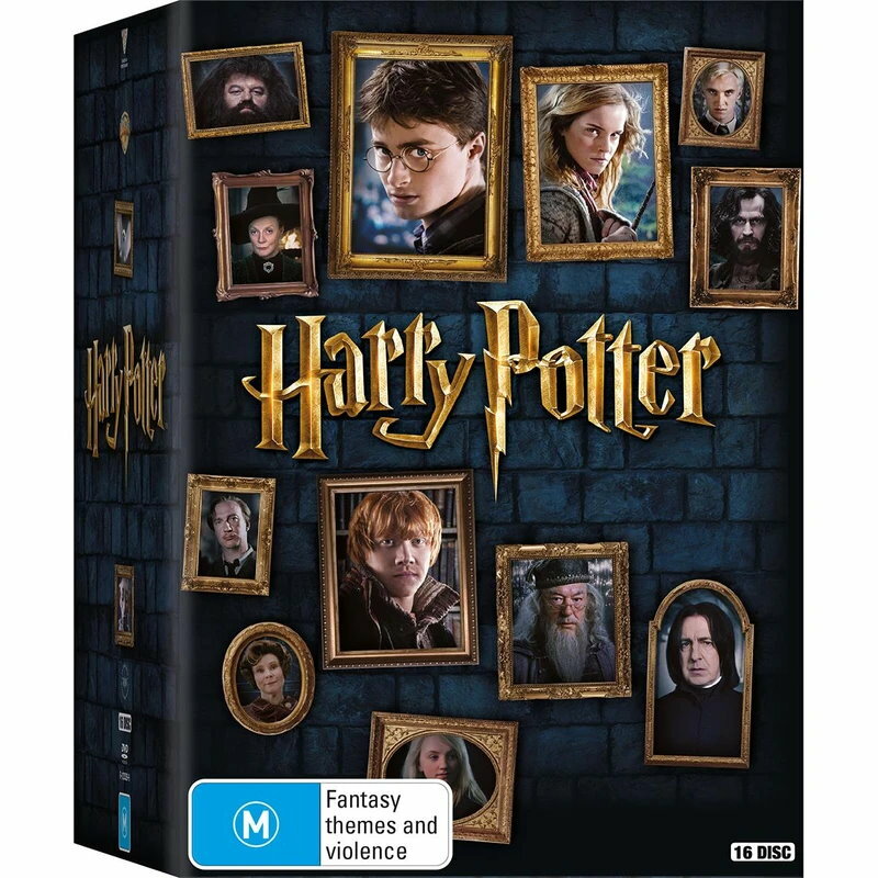 Harry Potter The Complete Collection 8 Film 16 DVD Disc Fantasy Kids Movie Box