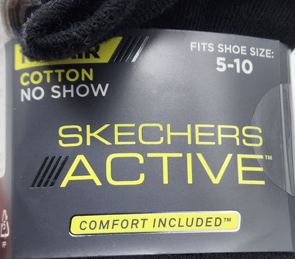 8 x Skechers Ladies Women No Show Liner Non-slip Heel Grip Active Sports Socks
