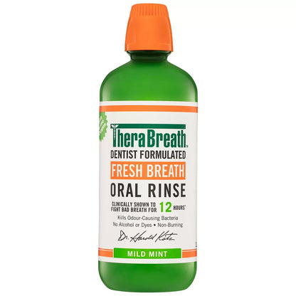 TheraBreath Mild Mint 1L Gentle Non-Burning Mouthwash Oral Rinse Freshen Breath
