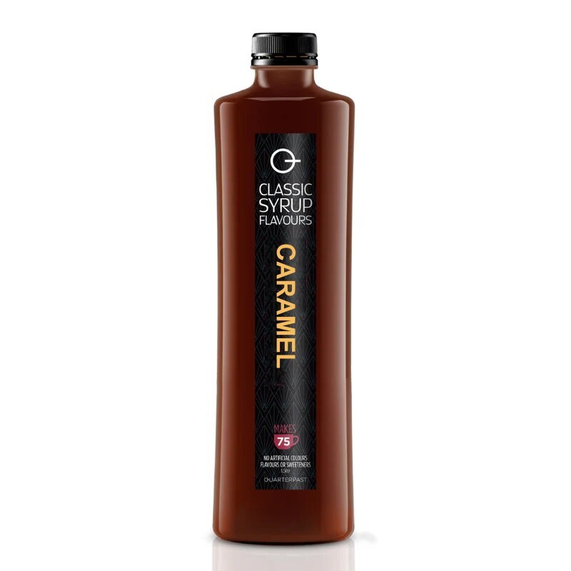 Quarterpast Classic Syrup Flavours Caramel Syrup 1.5L for Coffee and Cocktails