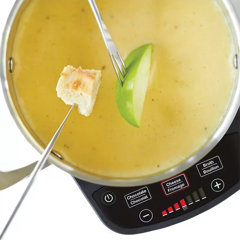 Ricardo 11 Pieces Electric Fondue & Hot Pot Set 3L with 8 Color-Coded Forks