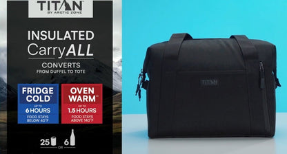 Arctic Zone Titan Convertible 25 Cans Insulated Carry-All Tote Cooler Bag