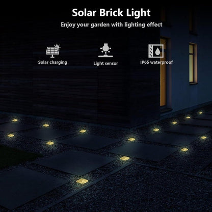Dais 6-Pack Outdoor Waterproof Solar Brick Light Ice Cube for Garden, Pathway
