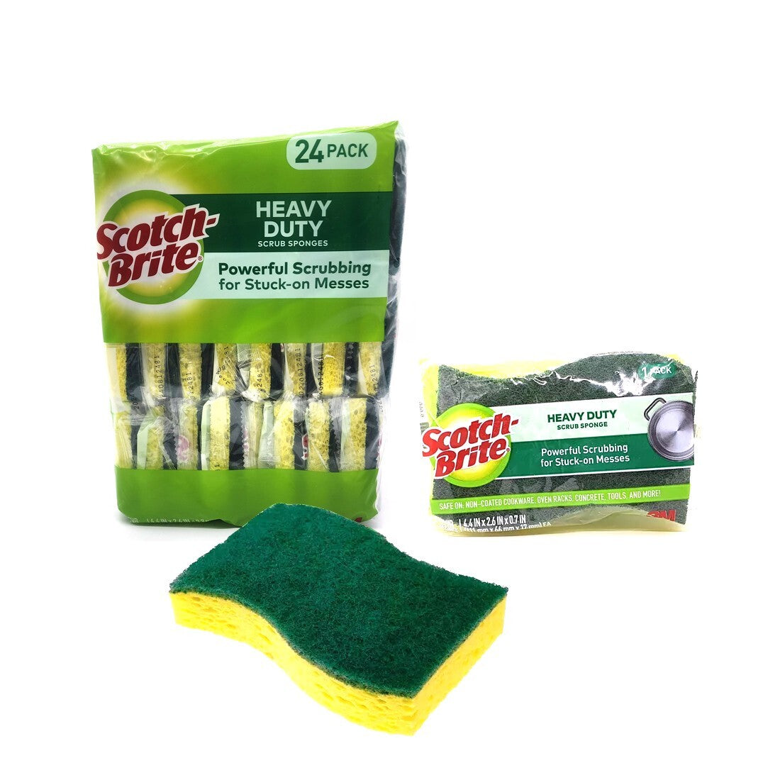 3M Scotch Brite Kitchen Heavy Duty Non-Scratch Scrub Mix Scourer Sponge Cleaner