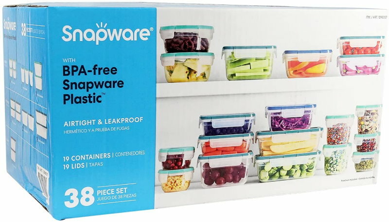 38-Piece Snapware BPA-Free Plastic Storage Container Set - Made in USA