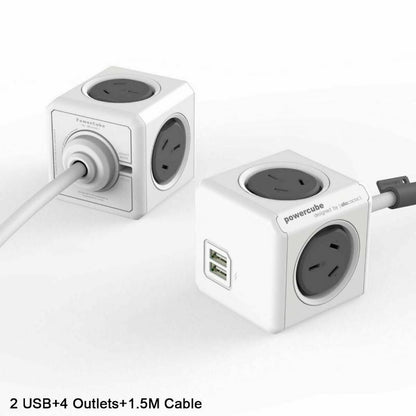 Allocacoc 5-Outlet/4-Outlet 1.5m/3m or 2x USB Original Extended PowerCube