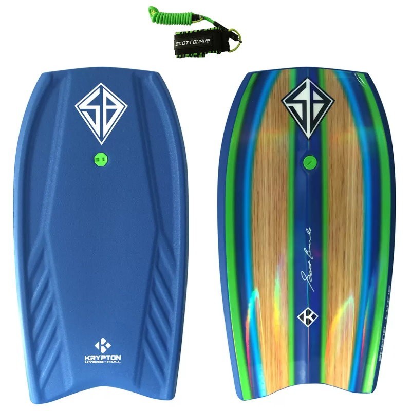 Scott Burke 42" Full Size Surf Krypton Bodyboard Boogie Board With PU Coil Leash