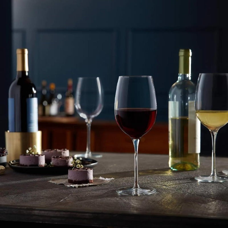 King Crystal 8-Pack Traditional Premium Crystal Clear Classic Wine Glasses 590mL