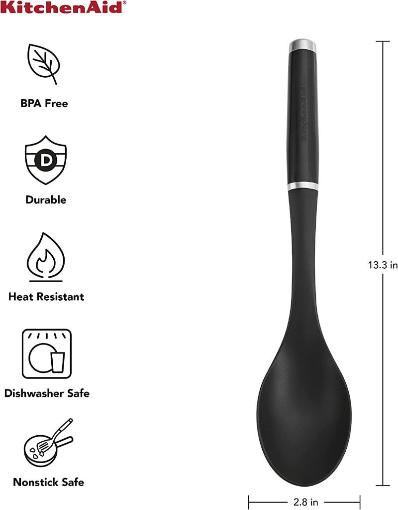 KitchenAid 7 Piece Kitchen Tool & Gadget Set - Turner, Spoon, Ladle, Tipped Tong